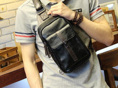 Cool Leather Slings Bag for Men Chest Bag Sling Shoulder Bag For Men