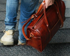 Vintage Leather Cool Mens Handbag Shoulder Bag Travel Bag for men - imessengerbags