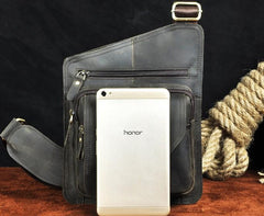 Leather Mens Chest Bag Sling Bag Sling Shoulder Bag Sling Backpacksfor men - imessengerbags