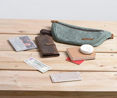 Gray Cool Canvas Mens Sling Bag Chest Bag One Shoulder Packs for men