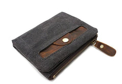 Mens Canvas Small Wallets for men Bifold Cool Men billfold Small Wallet - imessengerbags