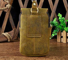 Small Mens Leather Belt Pouch Holsters Belt Case Cell Phone Waist Pouch for Men