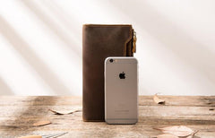 Vintage Cool Mens long Wallet Leather Wallet Long Wallet for Men - imessengerbags
