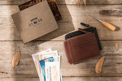 Leather Mens Slim Card Holder Front Pocket Wallets Card Wallets for Men - imessengerbags