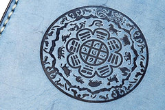 Handmade Leather Mens Clutch Wallet Cool Takahashi Wallet Long Zipper Wallets for Men - imessengerbags