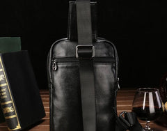 Cool Leather Mens Sling Bag Sling Shoulder Bag Sling Backpacks Chest Bag for men - imessengerbags