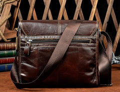Cool Vintage Leather Mens Small Side Bag Messenger Bag Shoulder Bag for Men