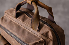 Oil Wax Canvas Mens Cool Backpack Sling Bag Large Sport Bag Travel Bag Hiking Bag for men