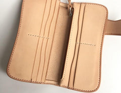 Handmade Leather Biker Wallet Mens Cool Chain Wallet Trucker Wallet with Chain - imessengerbags