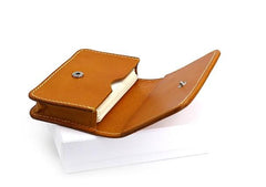 Cool Leather Mens Card Wallet Front Pocket Wallets Small Change Wallet for Men