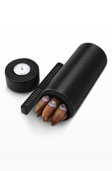 Best Black Eco Carbon Fibre Mens Tube Cigar Cases Carbon Fibre Cigar Cases for Men