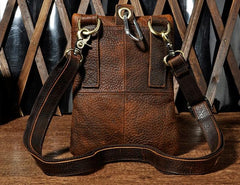 Cool Mens Leather Side Bag Belt Pouch Holster Belt Case Pack Waist Pouch for Men