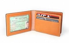 Leather Mens Slim license Wallet Card Wallets Slim Wallet Front Pocket Wallet for Men - imessengerbags