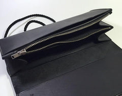 Handmade Leather Mens Clutch Wallet Cool Wallet Long Wallets Biker Chain Wallet for Men - imessengerbags