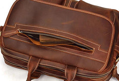 Vintage Cool Leather Briefcase Handbag Business Briefecases Shoulder Bag for men