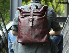 Cool Vintage Leather Mens Backpack Travel Backpack Laptop Backpacks for men