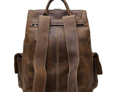 Vintage Leather Mens Cool Backpack Large Travel Bag Hiking Bag for men