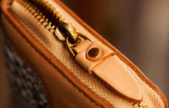 Handmade Leather Mens Chain Biker Wallet Cool Leather Wallet Long Clutch Wallets for Men