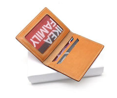 Leather Mens Card Wallets Small Wallet Slim Wallet Front Pocket Wallet for Men - imessengerbags