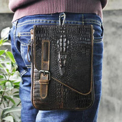 Leather Belt Pouch Mens Waist Bag Shoulder Bag for Men