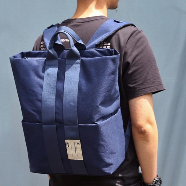 Cool Polyester Fibre Men's Fashion Large Blue Backpack Travel Handbag For Men - imessengerbags