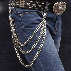 Cool Punk Mens Tri Pants Chain wallet Chain Biker Wallet Chain Jeans Chain Jean Chain For Men - imessengerbags