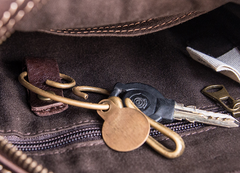 Genuine Leather Mens Cool Messenger Bag Sling Bag Chest Bag Bike Bag Cycling Bag for men - imessengerbags