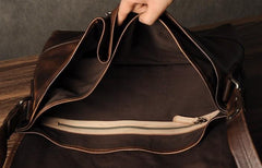 Genuine Leather Mens Cool Messenger Bag Shoulder Bag Chest Bag Bike Bag Cycling Bag for men