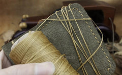 Handmade Leather Mens Cool Slim Leather Wallet Men billfold Wallets Bifold for Men - imessengerbags