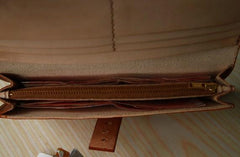 Handmade Leather Mens Long Wallet Vintage Cool Long Wallet for Men