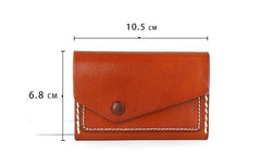 Leather Mens Card Wallet Front Pocket Wallet Small Slim Wallet Change Wallet for Men - imessengerbags