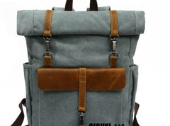 Cool Canvas Mens Travel Backpack Canvas School Backpack Laptop Backpack for Men