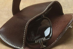 Handmade Mens Leather Glasses Case Glasses Box Glasses Holder For Men - imessengerbags