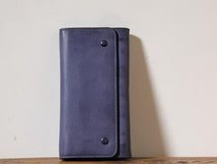 Handmade Genuine Leather Mens Cool Long Leather Wallet Phone Wallet Clutch Wallet for Men - imessengerbags