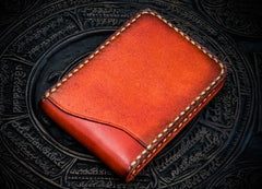 Handmade Leather License Wallet Tooled Mens billfold Wallet Cool Leather Wallet Slim Wallet for Men - imessengerbags