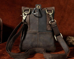 Mens Small Leather Belt Pouch Side Bag Holster Belt Case Waist Pouch for Men - imessengerbags