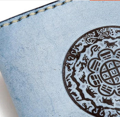 Handmade Leather Tooled Mens billfold Wallet Cool Leather Wallet Slim Wallet for Men - imessengerbags