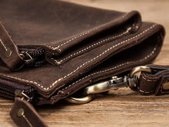 Vintage Leather Mens Zipper Wristlet Wallet Clutch Wallets for Men - imessengerbags
