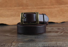 Genuine Leather Punk Rock Biker Trucker Mens Belt Men Black Coffee Belt for Men