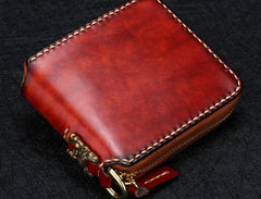 Handmade Leather Mens Chain Biker Wallet Cool Leather Wallet Small Wallets for Men - imessengerbags