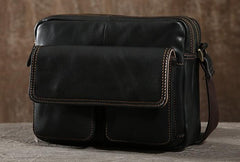 Handmade Leather Mens Cool Shoulder Bag Messenger Bag Chest Bag Bike Bag Cycling Bag for men - imessengerbags