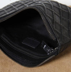 Genuine Leather Mens Clutch Cool Slim Wallet Zipper Clutch Wristlet Wallet for Men