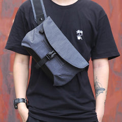 Cool Oxford Cloth PVC Men's Sling Bag Chest Bag One Shoulder Backpack For Men - imessengerbags