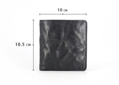 Leather Mens Front Pocket Wallet Small Wallet Slim Wallet Card Wallet for Men - imessengerbags