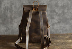 Handmade Leather Mens Cool Backpack Sling Bag Large Travel Bag Hiking Bag for men