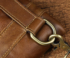 Leather Mens Small Side Bag COURIER BAG Waist Bag Holster Belt Case Belt Pouch for Men