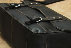 Black Cool Leather Messenger Bag Handbag Shoulder Bag For Men - imessengerbags