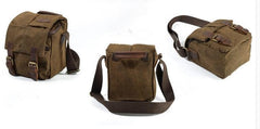 Mens Small Canvas Camera Messenger Bag Side Bag Camera Shoulder Bag for Men