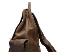 Vintage Leather Mens Cool Backpack Large Travel Bag Hiking Bag for men