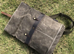 Vintage Cool Mens Waxed Canvas Backpack Canvas Backpack for Men